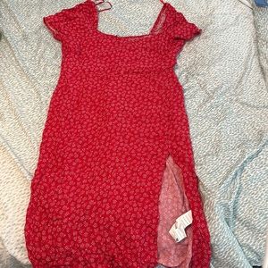 **COTTON ON** red summer slit dress